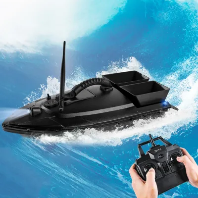 Bateau d'amorçage télécommandé noir – image 2