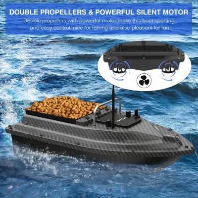 Bateau d'appâtage GPS avec télécommande
