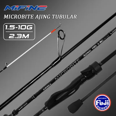 Canne à pêche spinning carbone 2,3 m