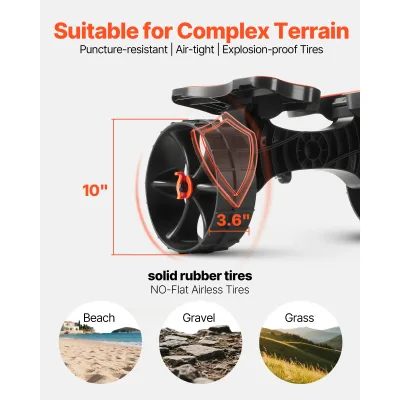 Chariot pliable pour kayak, roues de 25,5 cm – image 3