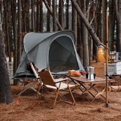 Lit de camp pliant avec tente dôme