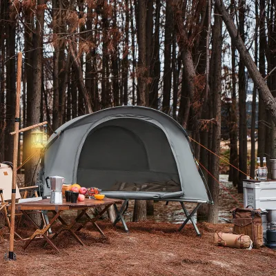 Lit de camp pliant avec tente dôme – image 2