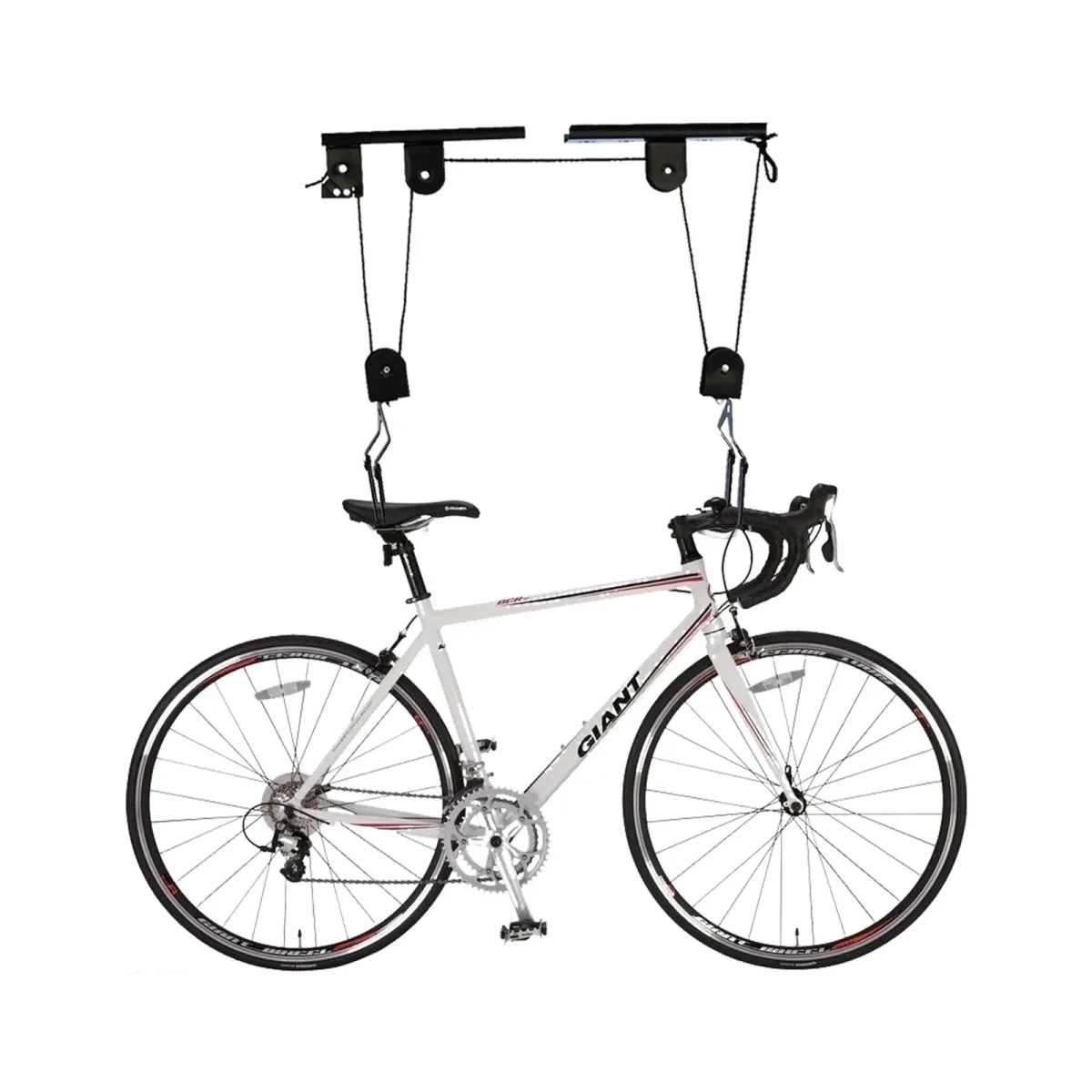Palan de plafond pour vélo, acier noir