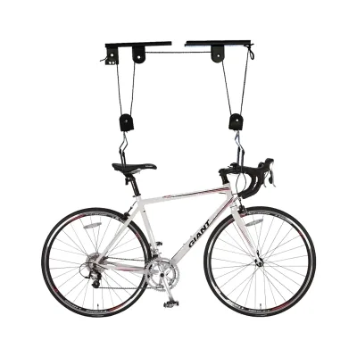 Palan de plafond pour vélo, acier noir
