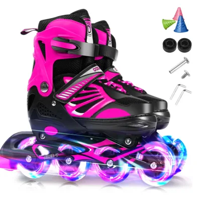 Patins à roulettes réglables lumineux enfant – image 3