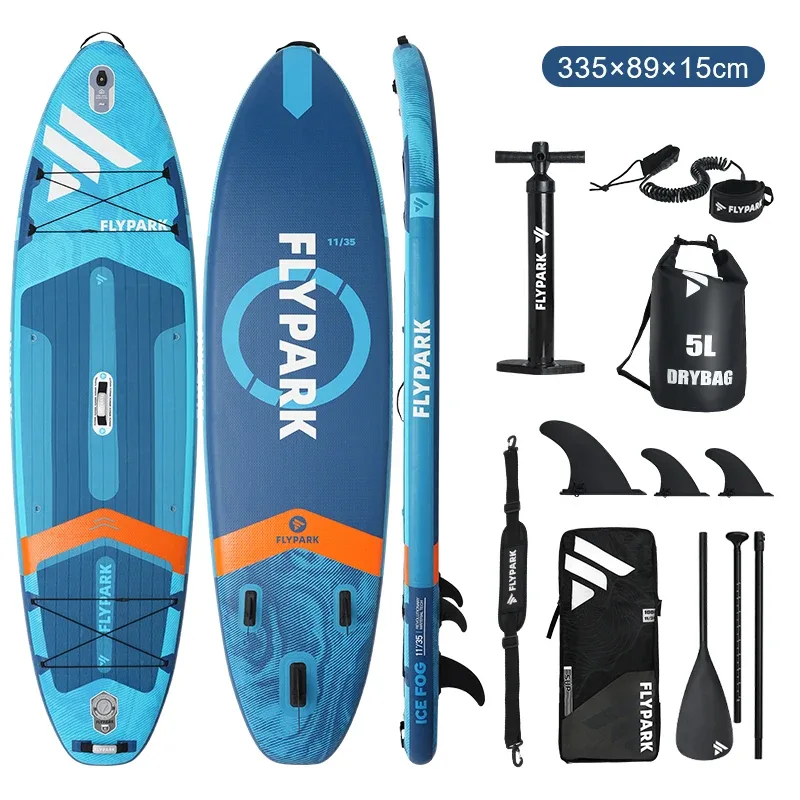 Planche à pagaie bleue de 335 cm