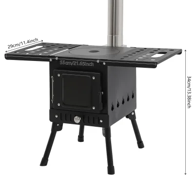 Poêle à bois pliable en acier inoxydable – image 3