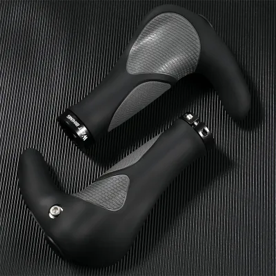 Poignées de vélo ergonomiques noires et grises – image 2