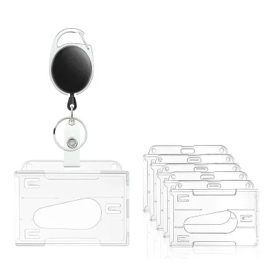 Porte-badge transparent à fermeture éclair – image 2
