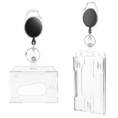 Porte-badge transparent à fermeture éclair – image 3