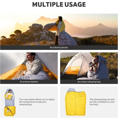 Sac de couchage en duvet de canard, adulte – image 3