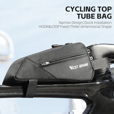 Sac de tube supérieur de vélo noir – image 2