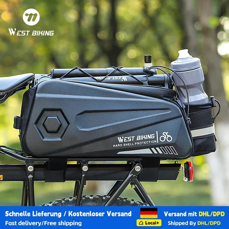 Sacoche rigide noire pour porte-bagages