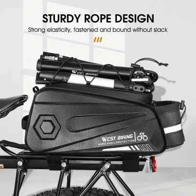 Sacoche rigide noire pour porte-bagages – image 2