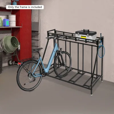 Support de vélo au sol noir, 4 places – image 3