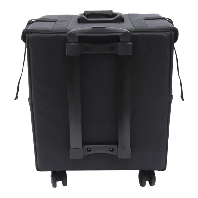 Valise de maquillage roulante 2 en 1 noire