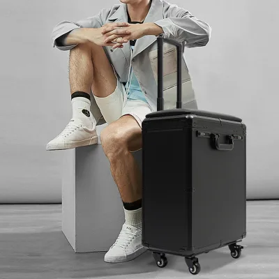 Valise maquillage à roulettes 3 tiroirs – image 2